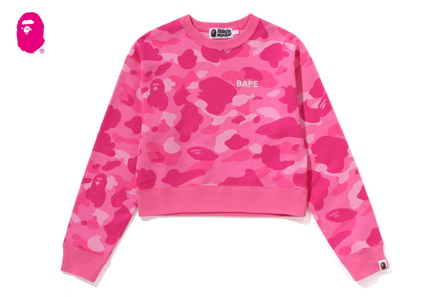 BAPE 彩色迷彩短版圓領運動衫
