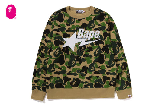 BAPE ABC CAMO RHINESTONE BAPE STA 圓領衛衣