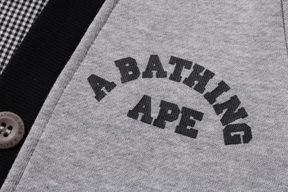 BAPE 1ST CAMO APE HEAD SHIRT LAYERED CARDIGAN