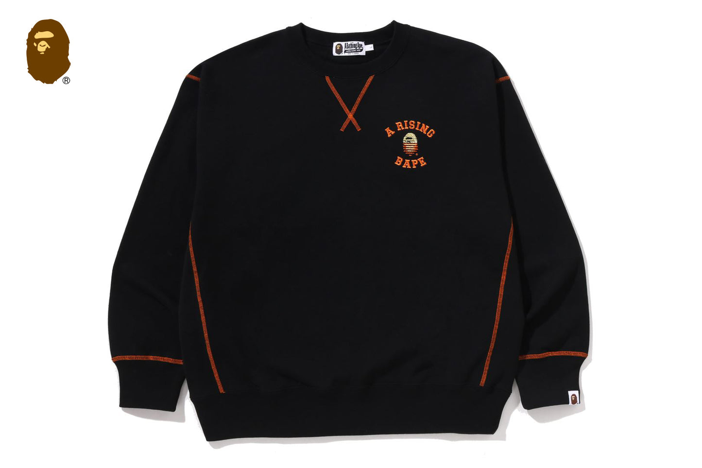BAPE A RISING BAPE 寬鬆版圓領衛衣