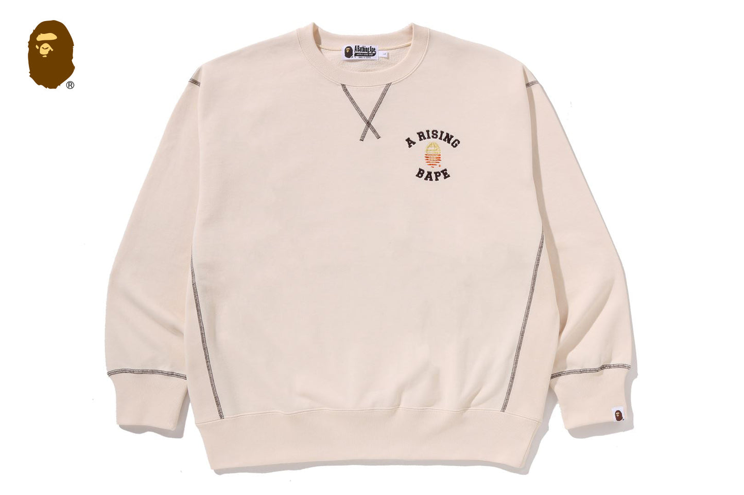 BAPE A RISING BAPE 寬鬆版圓領衛衣