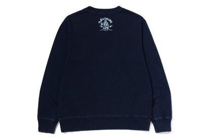 BAPE 大學藍色圓領運動衫