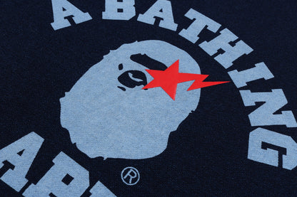 BAPE 大學藍色圓領運動衫