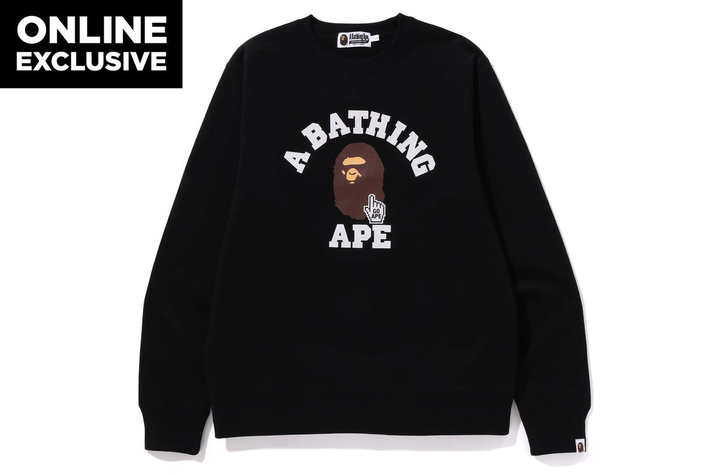 BAPE GO APE POINTER COLLEGE CREWNECK BAPEC