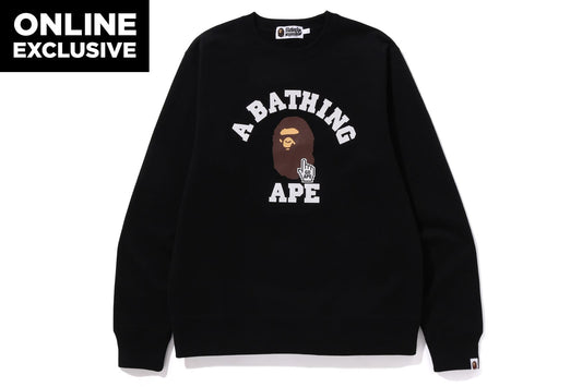 BAPE GO APE POINTER COLLEGE CREWNECK BAPEC