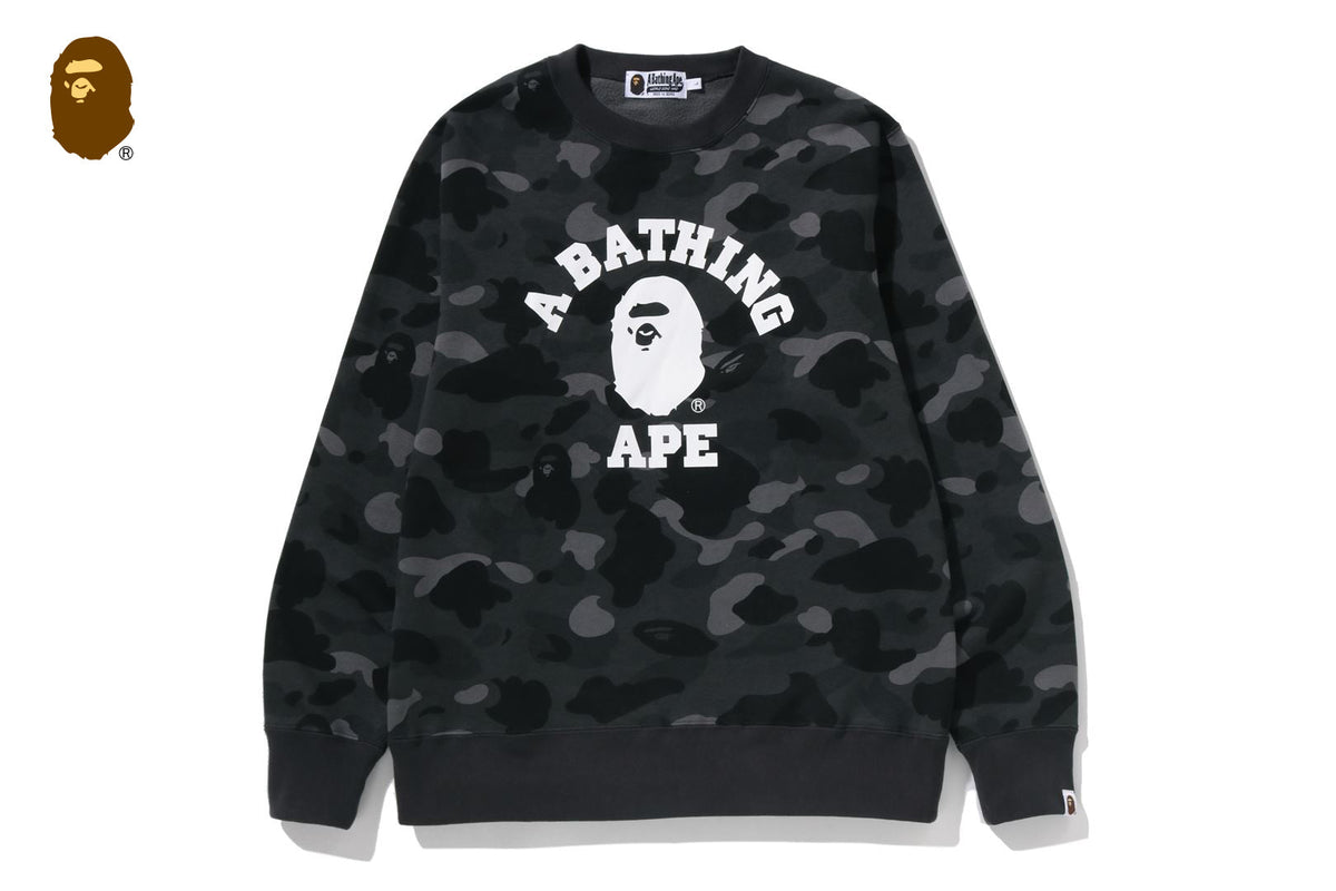BAPE COLOR CAMO COLLEGE 圓領衛衣