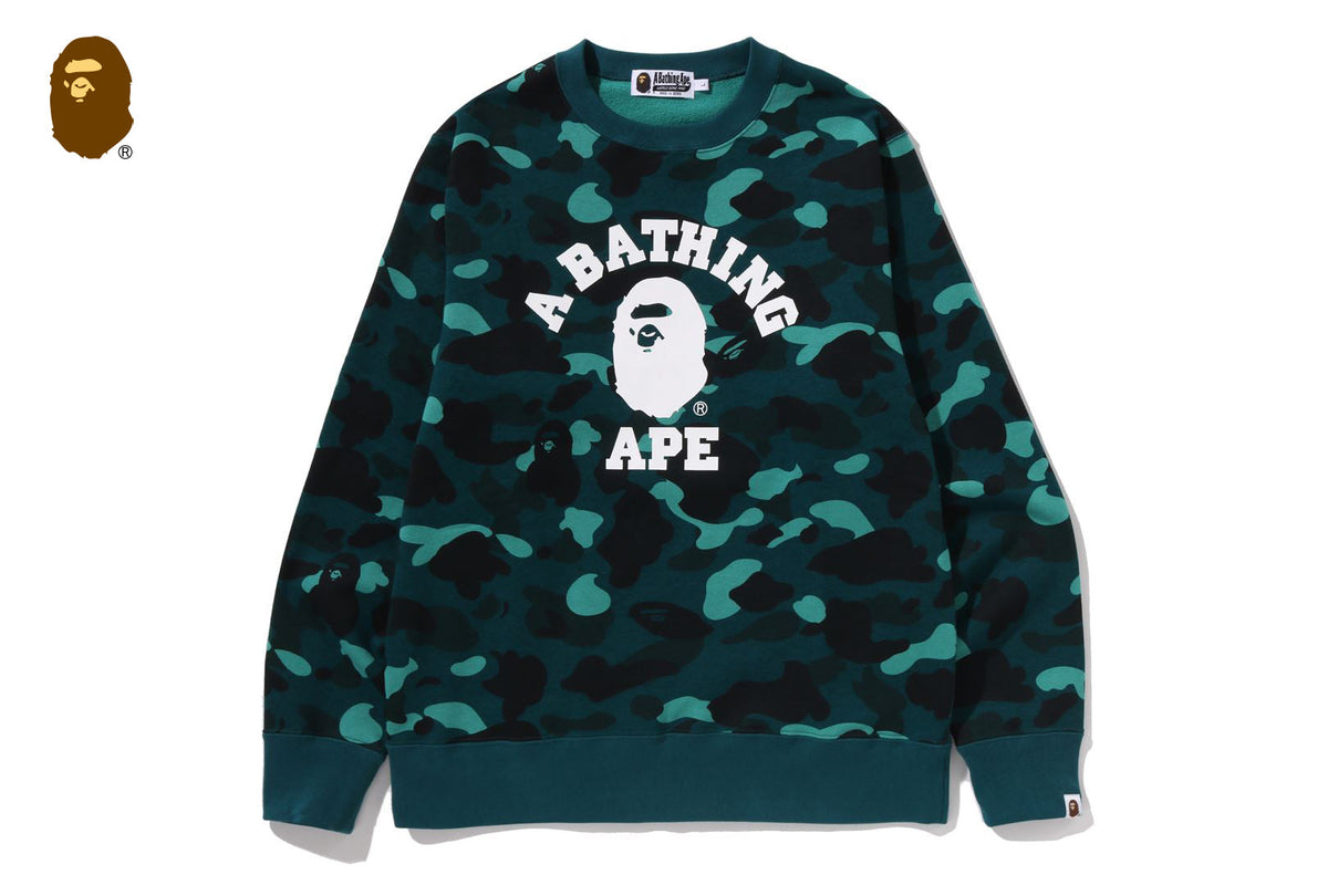 BAPE COLOR CAMO COLLEGE 圓領衛衣