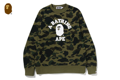 BAPE 1ST CAMO 大學風圓領運動衫