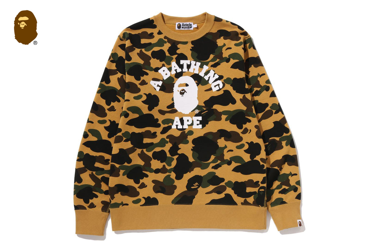 BAPE 1ST CAMO COLLEGE 圓領衛衣