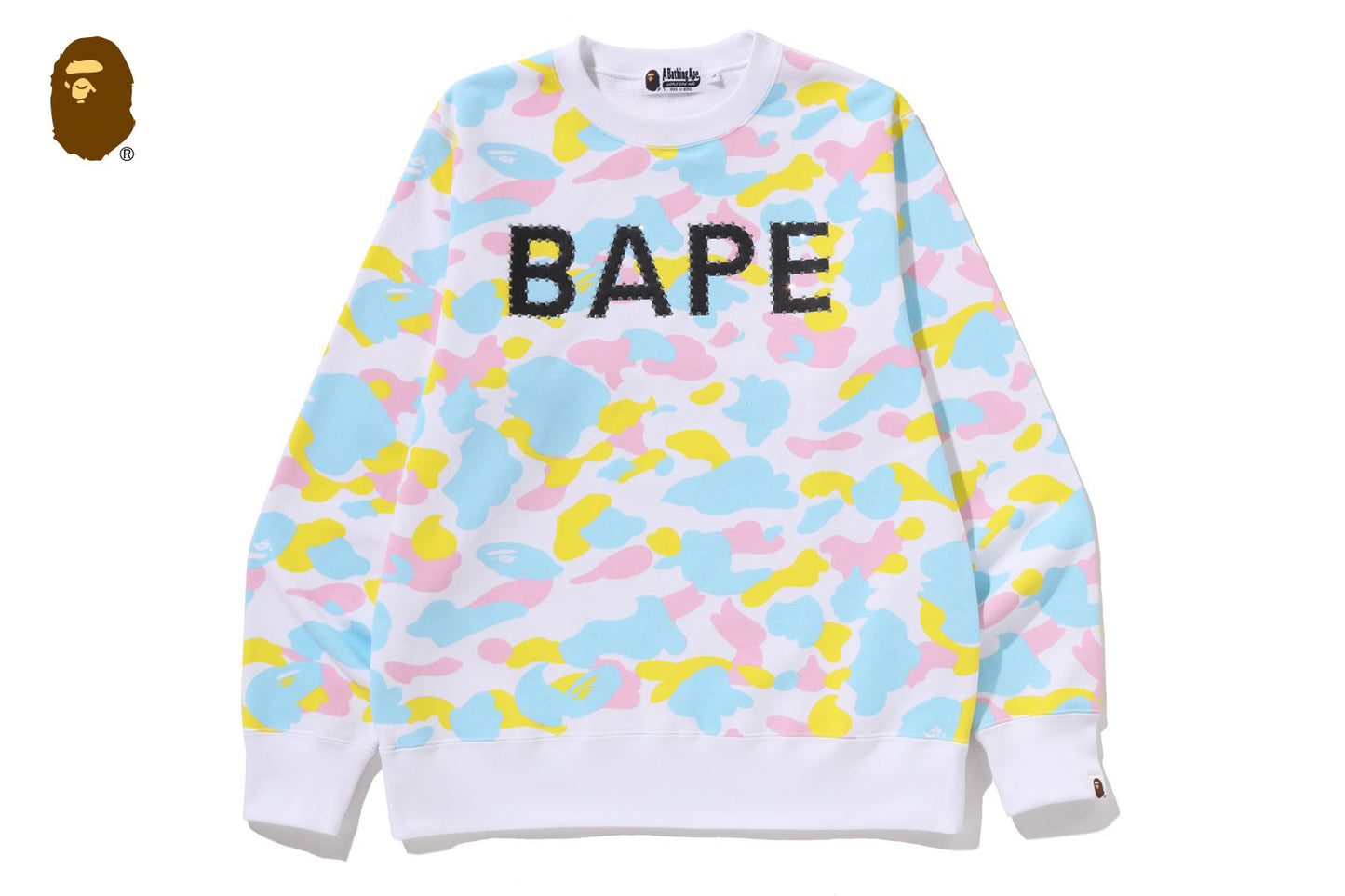 BAPE NEW MULTI CAMO 水鑽常規版圓領衛衣