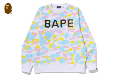 BAPE NEW MULTI CAMO 水鑽常規版圓領衛衣