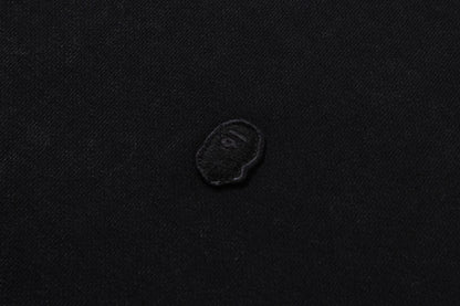 BAPE GARMENT DYE ONE POINT HALF ZIP RELAXED FIT CREWNECK SWEATSHIRT