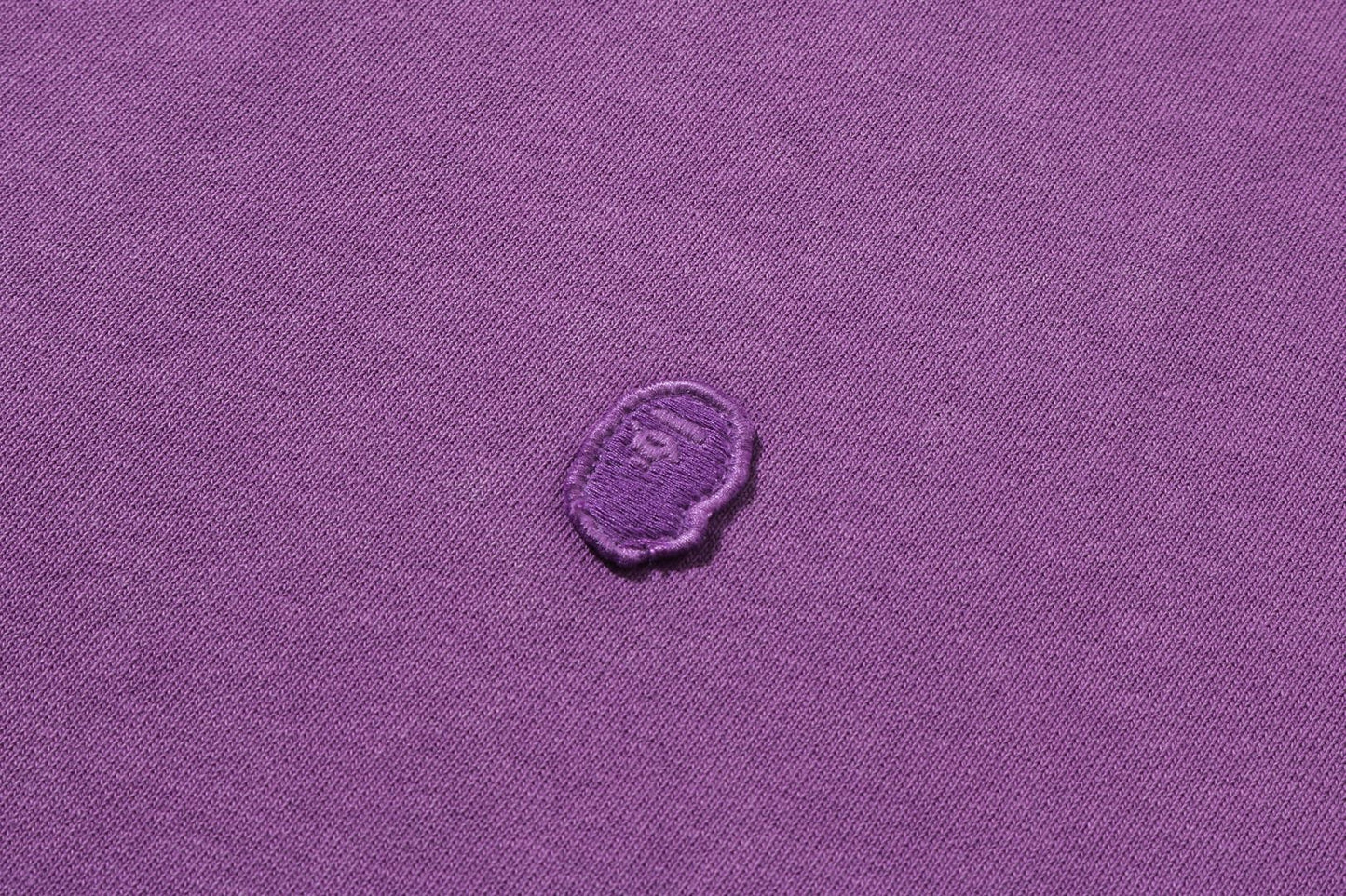 BAPE GARMENT DYE ONE POINT HALF ZIP RELAXED FIT CREWNECK SWEATSHIRT