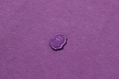 BAPE GARMENT DYE ONE POINT HALF ZIP RELAXED FIT CREWNECK SWEATSHIRT