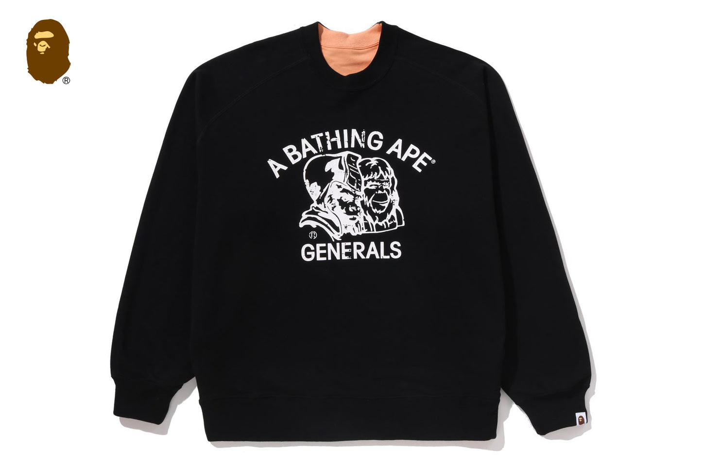BAPE LOGO 可翻轉寬鬆版圓領運動衫