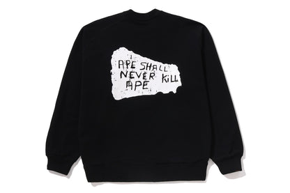 BAPE LOGO 可翻轉寬鬆版圓領運動衫