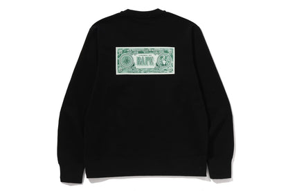 BAPE BANKNOTE RELAXED FIT CREWNECK SWEATSHIRT