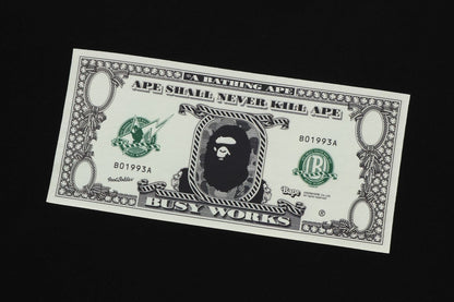 BAPE BANKNOTE RELAXED FIT CREWNECK SWEATSHIRT