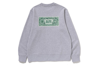 BAPE BANKNOTE RELAXED FIT CREWNECK SWEATSHIRT