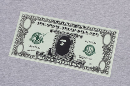 BAPE BANKNOTE RELAXED FIT CREWNECK SWEATSHIRT