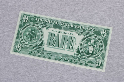 BAPE BANKNOTE RELAXED FIT CREWNECK SWEATSHIRT