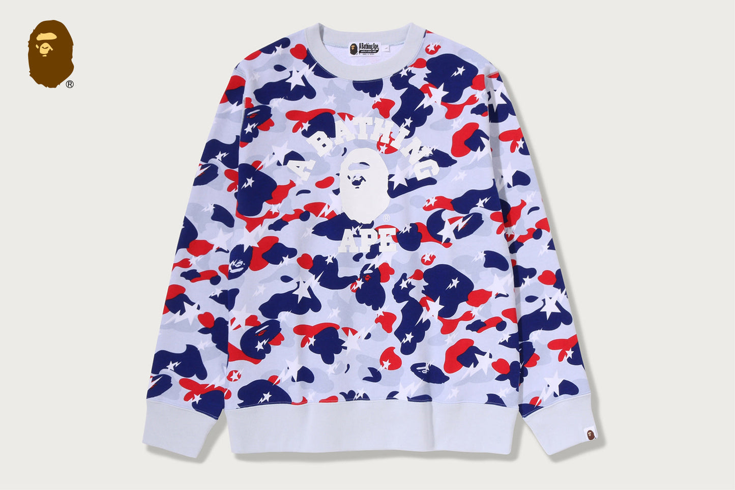 BAPE STA STRIKE CAMO 大學風格圓領運動衫