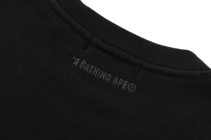 BAPE HEAVY WASHED MULTI MILO LOGO RELAXED FIT CREWNECK SWEATSHIRT