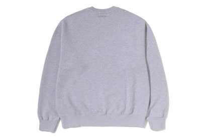 BAPE HEAVY WASHED MULTI MILO LOGO RELAXED FIT CREWNECK SWEATSHIRT