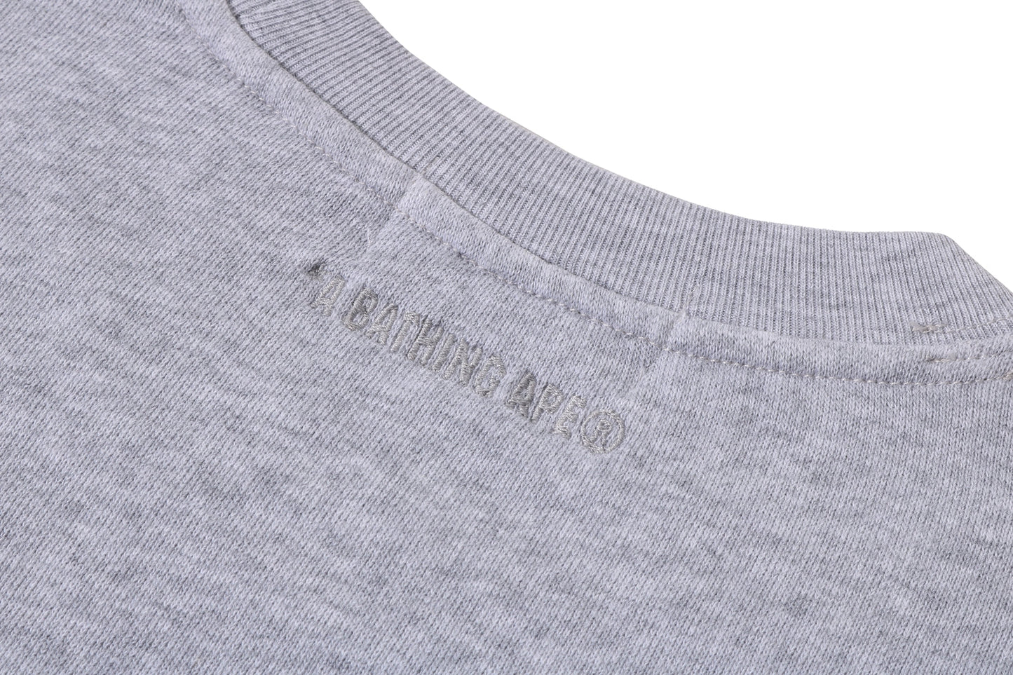 BAPE HEAVY WASHED MULTI MILO LOGO RELAXED FIT CREWNECK SWEATSHIRT