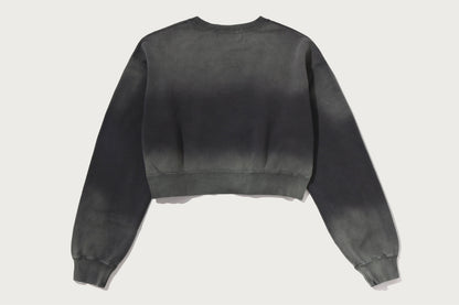 BAPE GARMENT DYE ONE POINT CROPPED CREWNECK SWEATSHIRT