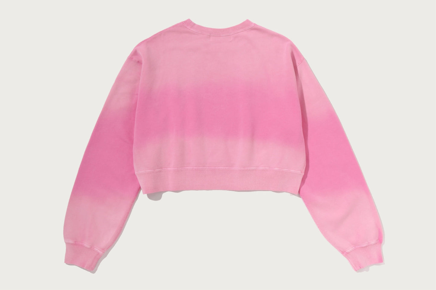 BAPE GARMENT DYE ONE POINT CROPPED CREWNECK SWEATSHIRT