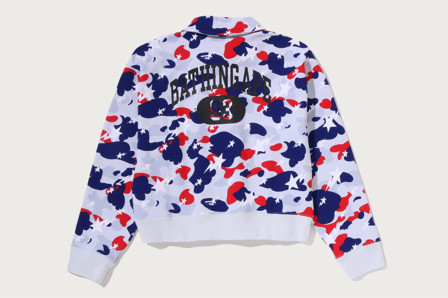 BAPE STA STRIKE CAMO POLO CROPPED CREWNECK SWEATSHIRT