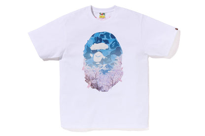 BAPE 櫻花照片猿頭短袖T恤