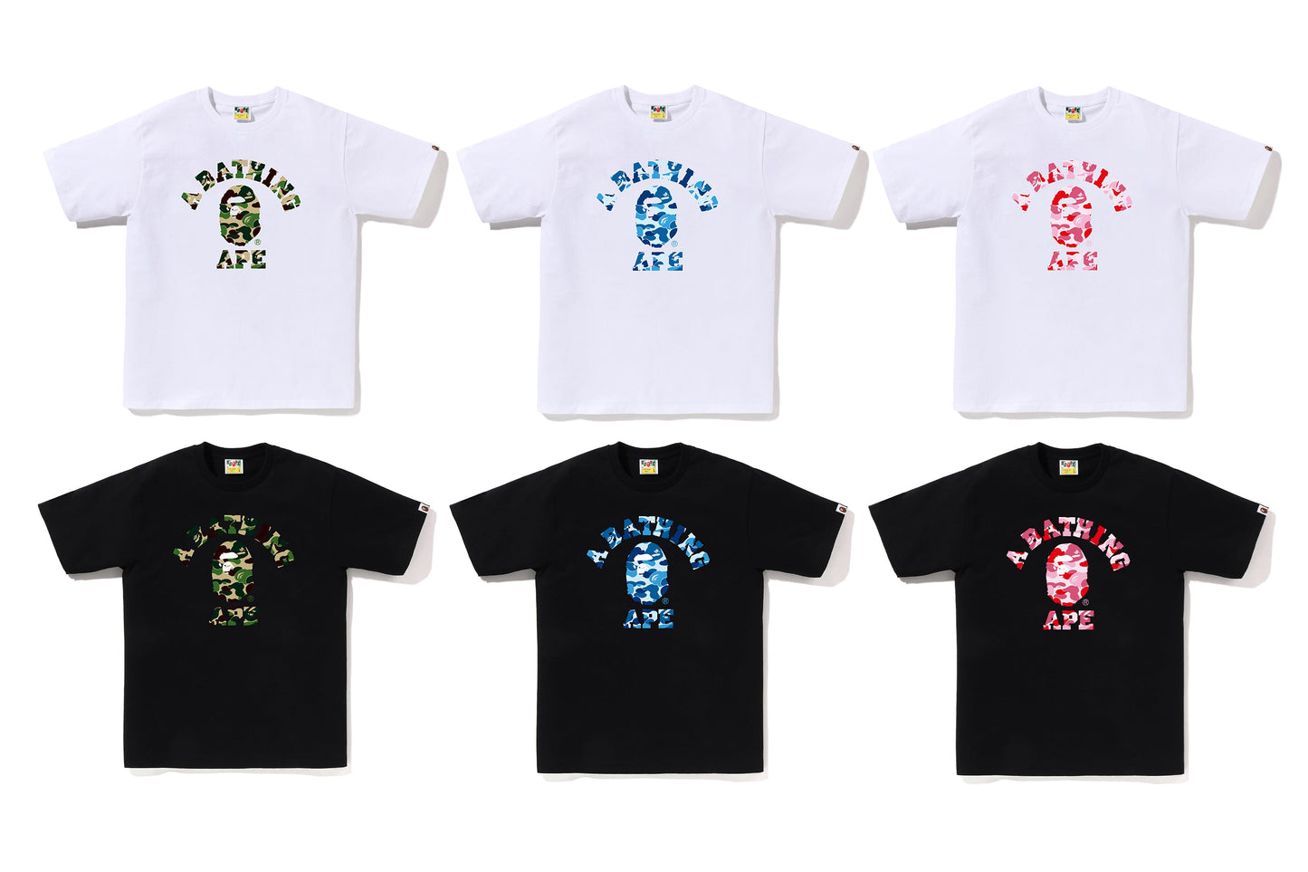 BAPE ABC CAMO COLLEGE TEE