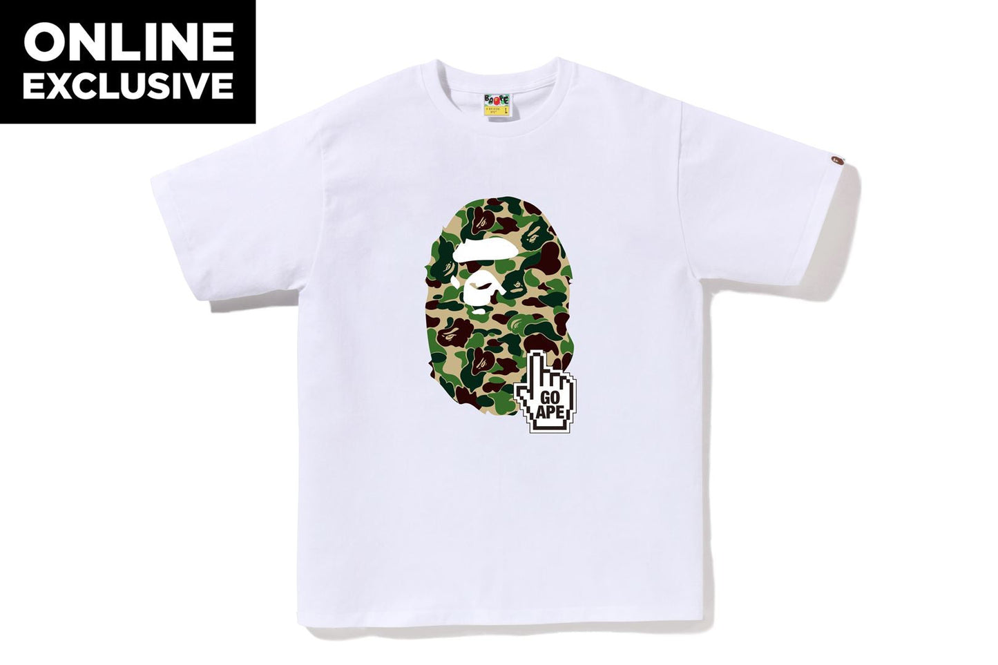BAPE ABC CAMO GO APE POINTER APE HEAD TEE BAPEC
