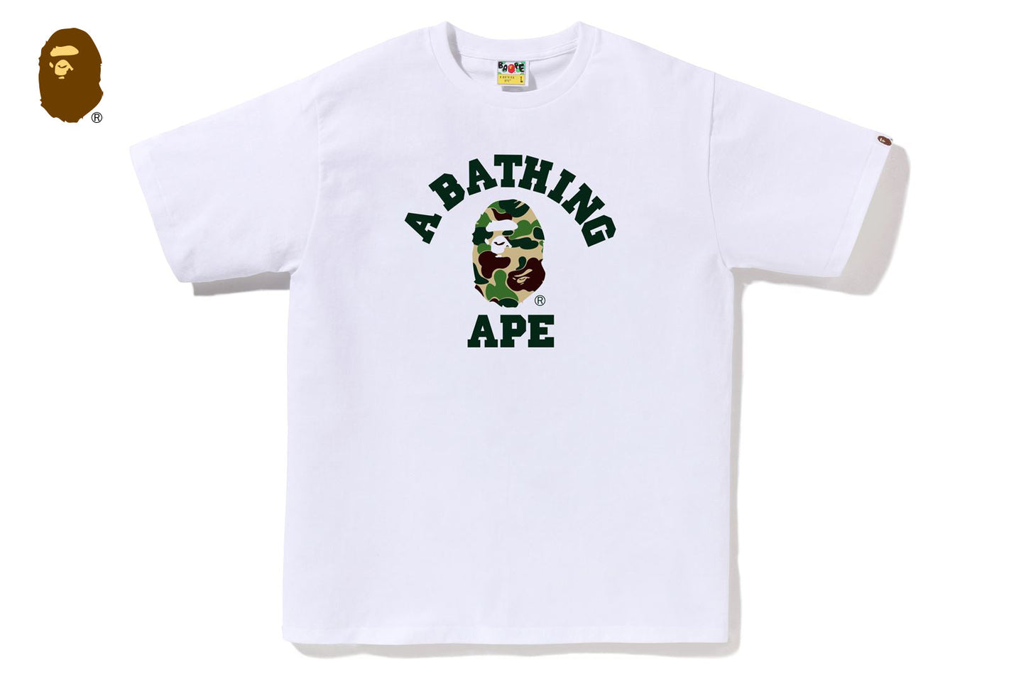 BAPE ABC CAMO COLLEGE TEE