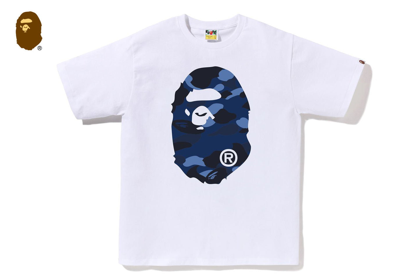 BAPE 彩色迷彩大猩猩頭圓領T恤