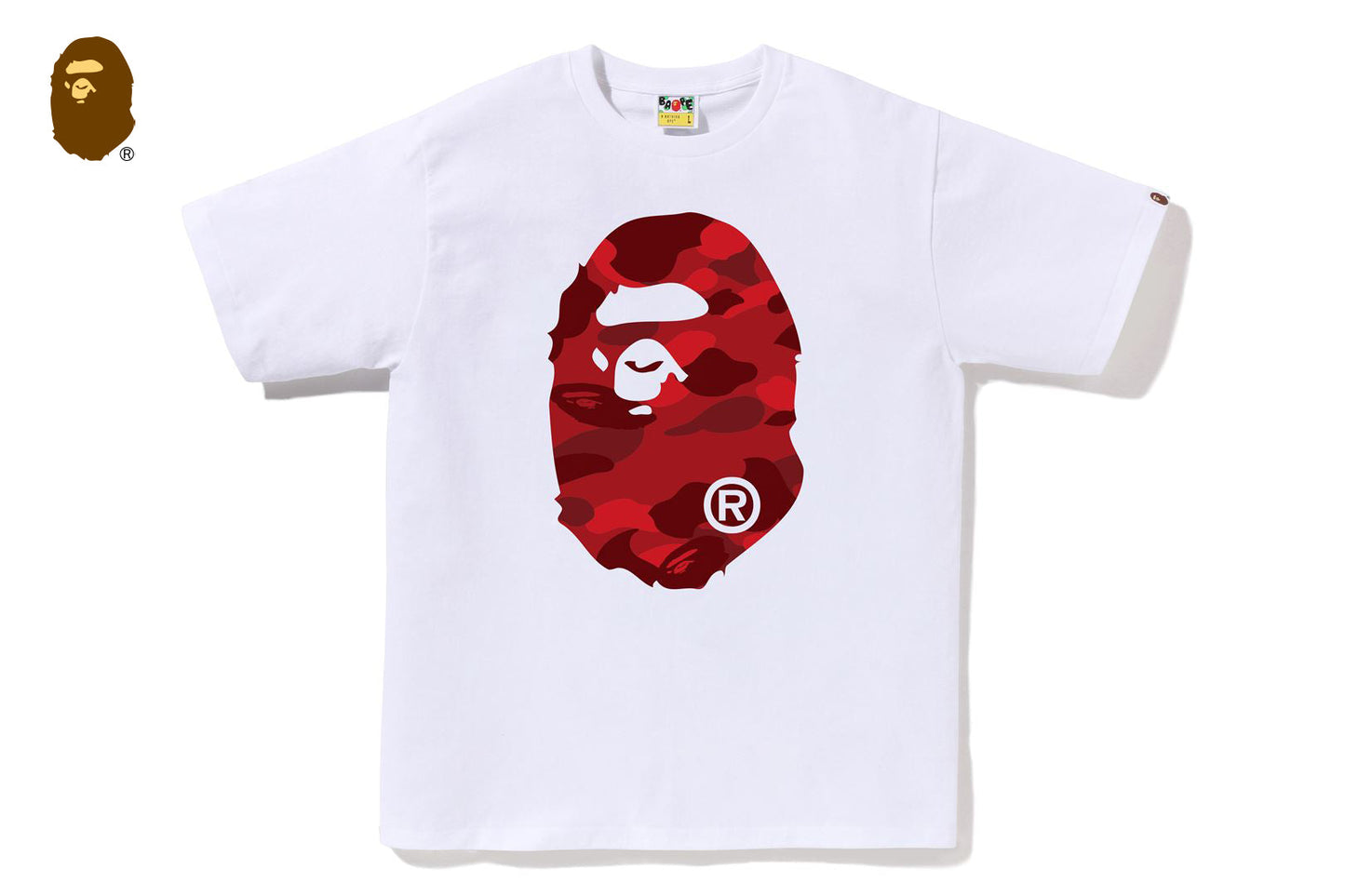 BAPE 彩色迷彩大猩猩頭圓領T恤