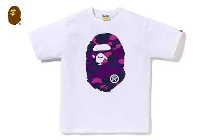 BAPE 彩色迷彩大猩猩頭圓領T恤