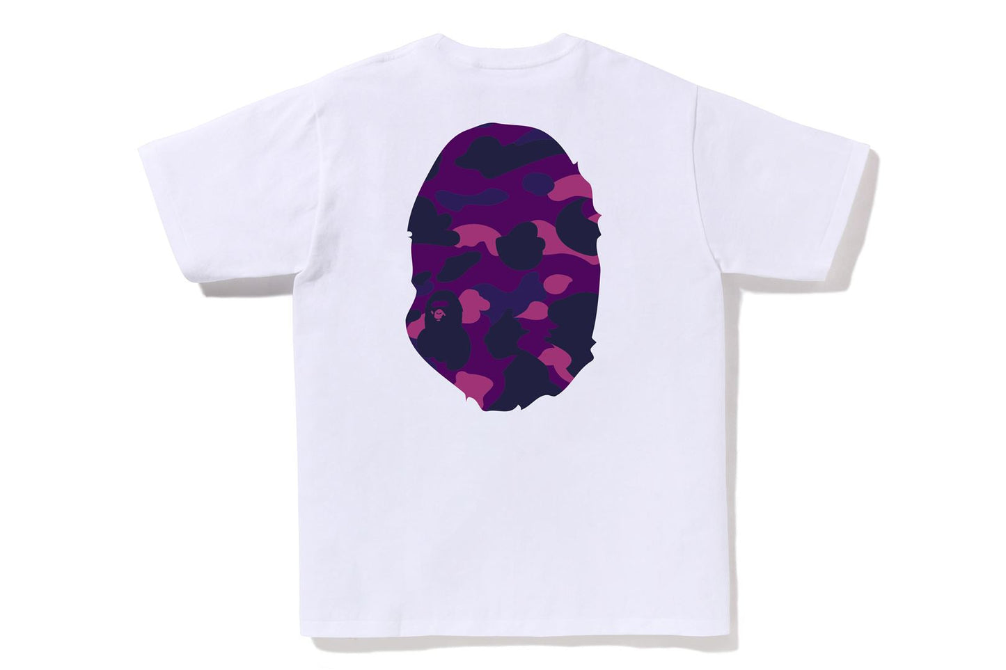 BAPE 彩色迷彩大猩猩頭圓領T恤