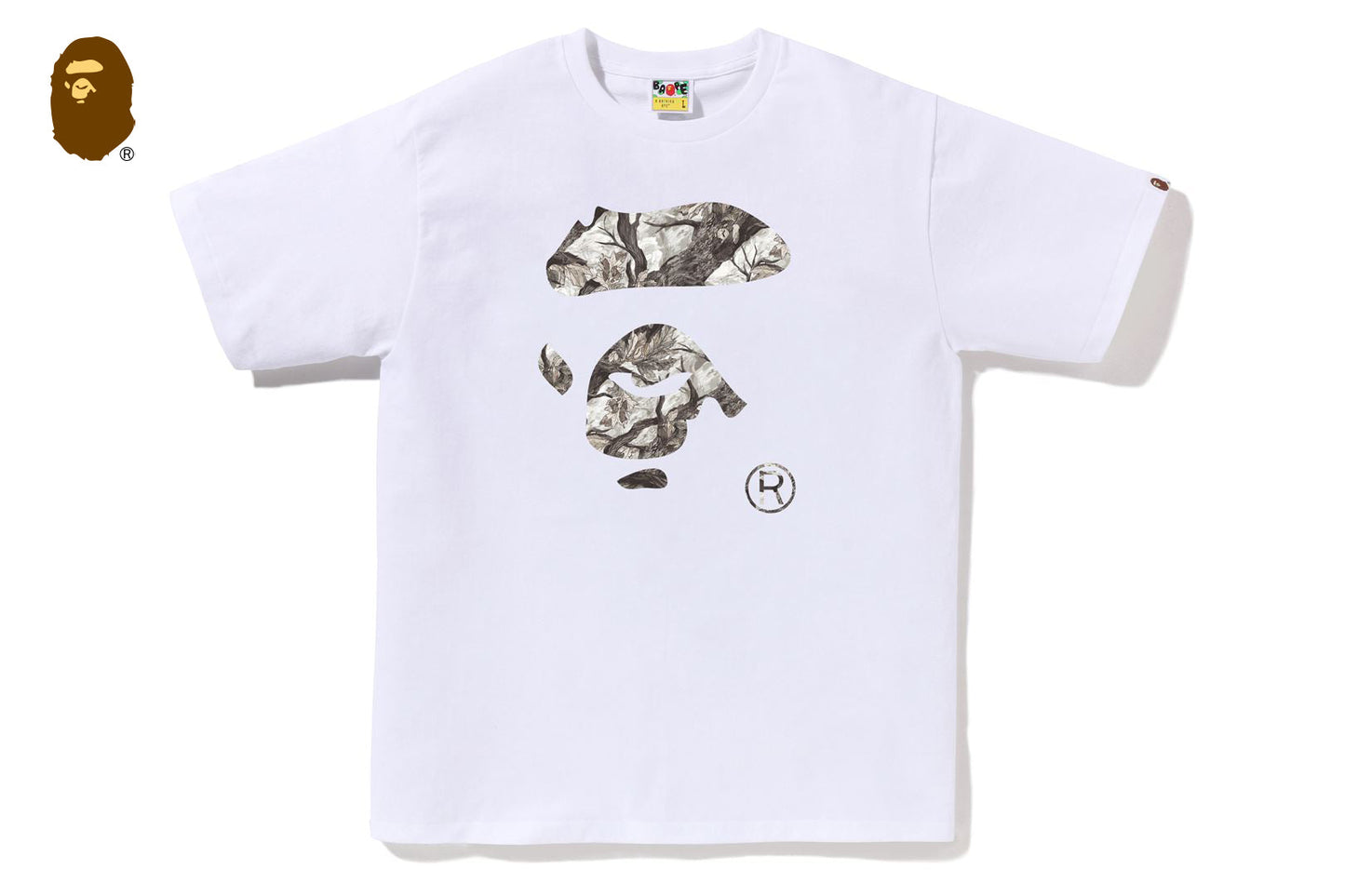 BAPE TREE EDGE CAMO APE FACE TEE