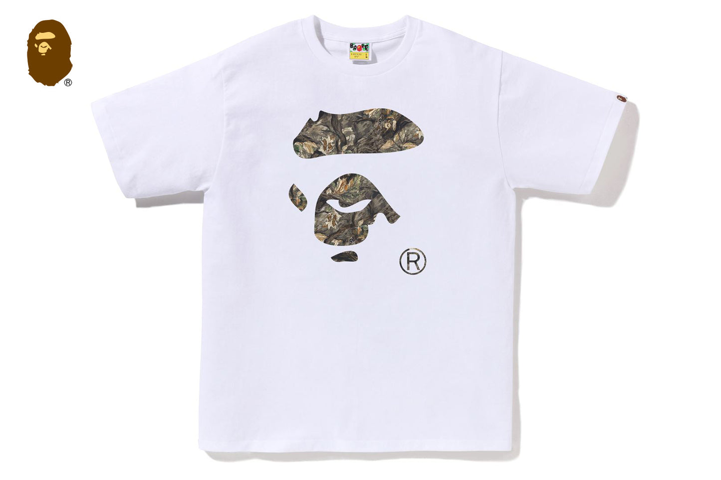 BAPE TREE EDGE CAMO APE FACE TEE