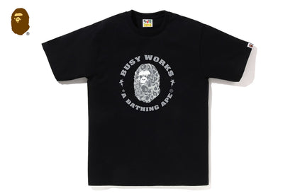 BAPE WILD LEOPARD PATTERN BUSY WORKS STA TEE