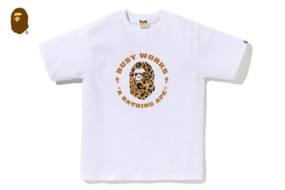 BAPE WILD LEOPARD PATTERN BUSY WORKS STA TEE