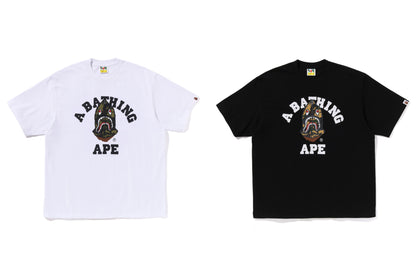 BAPE 1ST CAMO SHARK SEIJIN COLLEGE RELAXED FIT TEE