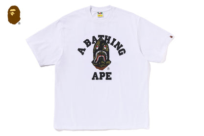 BAPE 1ST CAMO SHARK SEIJIN COLLEGE RELAXED FIT TEE