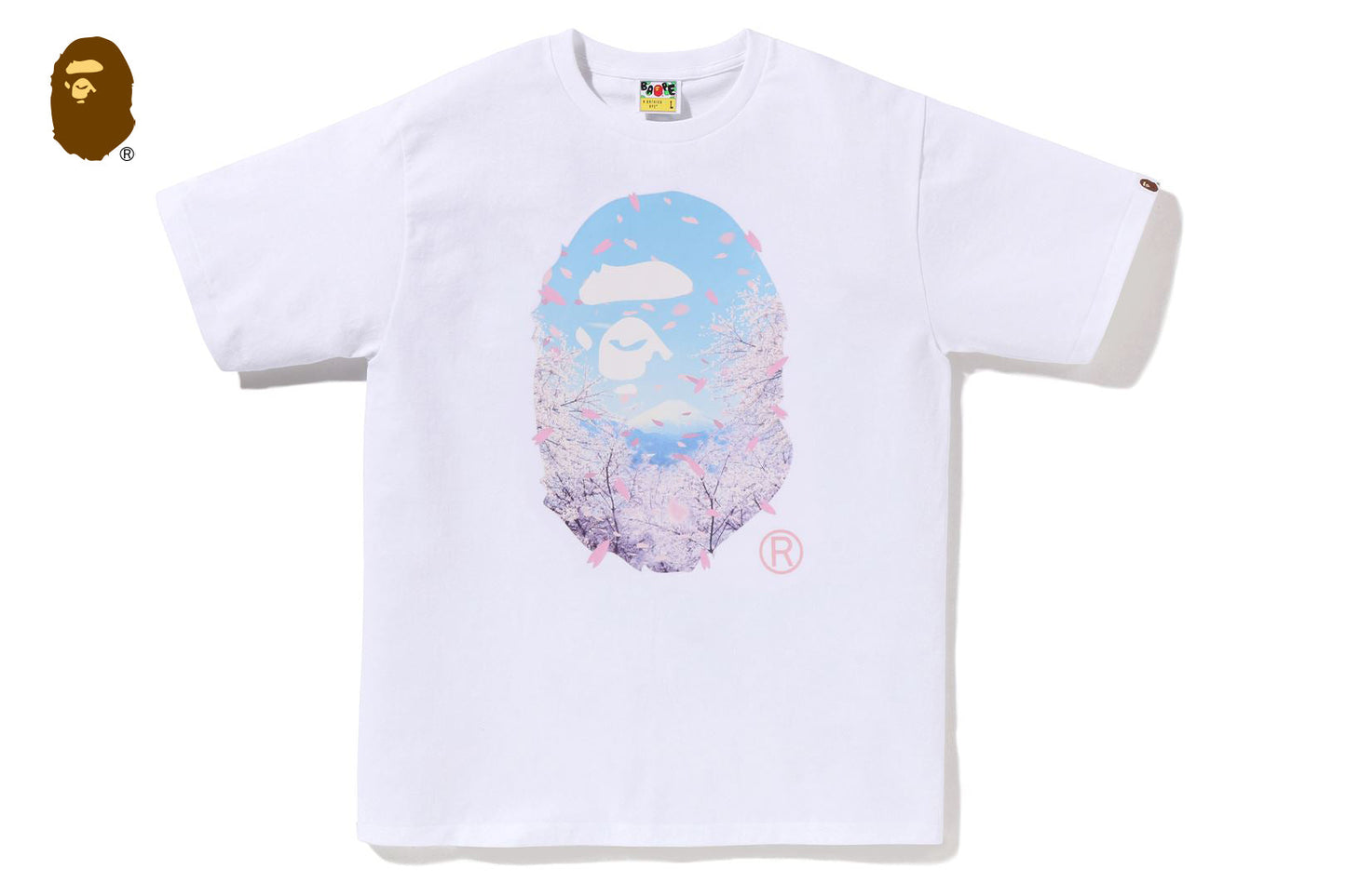 BAPE 櫻花照片猿頭短袖T恤