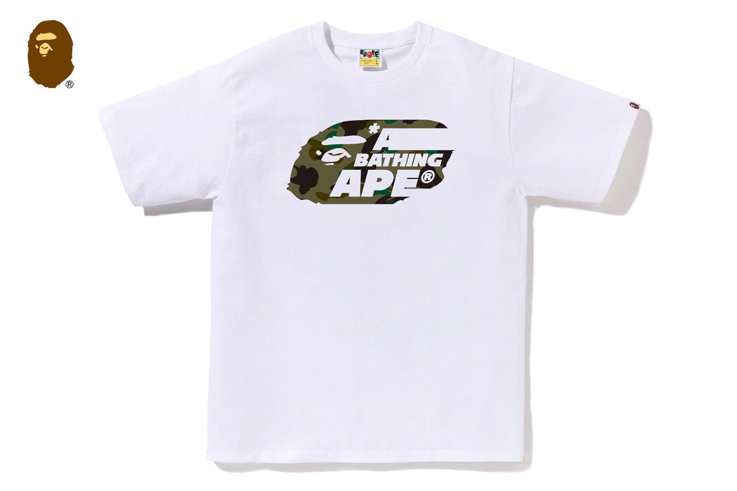 BAPE 1ST CAMO MOVING APE HEAD TEE