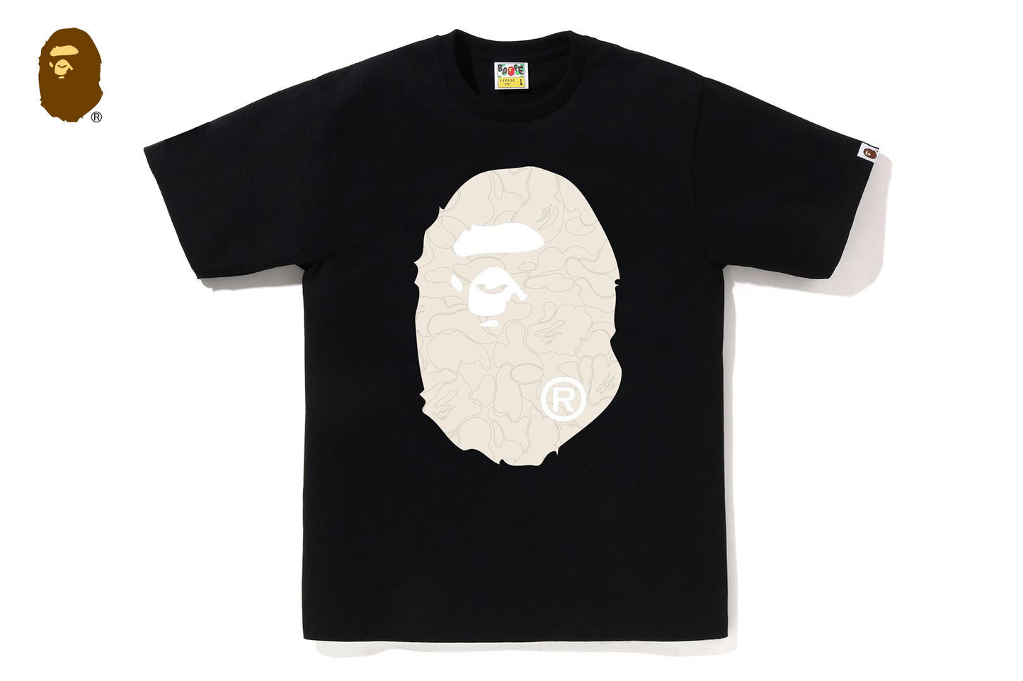 BAPE LINE CAMO BIG APE HEAD TEE