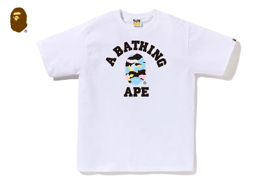 BAPE NEW MULTI CAMO COLLEGE TEE